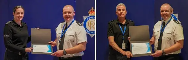Left - Cumberland NPT officer of the Year. Right - Westmorland & Furness NPT Officer of the Year