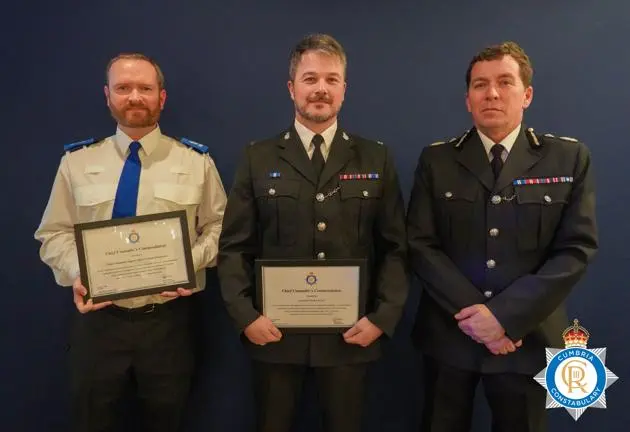 Police Community Support Officer Graham Kirkpatrick and Police Constable Mark Christie