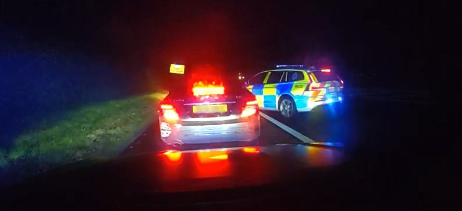 Mercedes stopped on M6 slip road