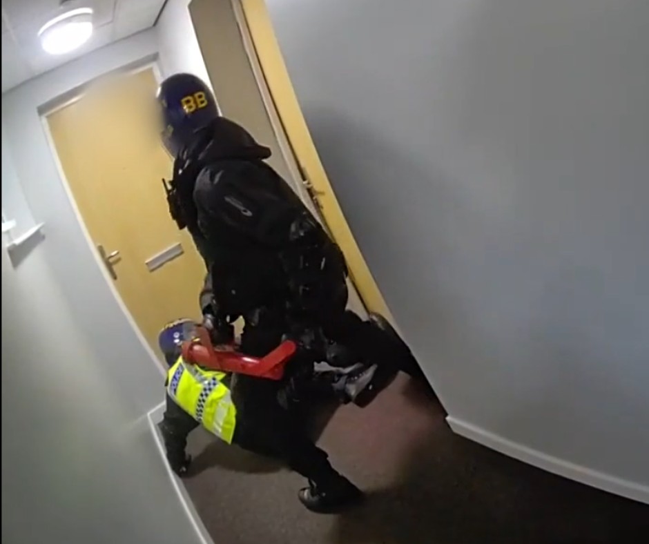 Warrant being executed